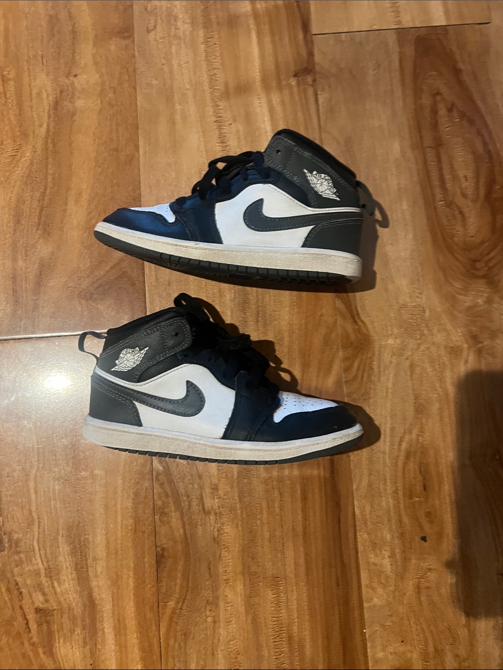 Nike Kids Black and White High-Top Sneakers